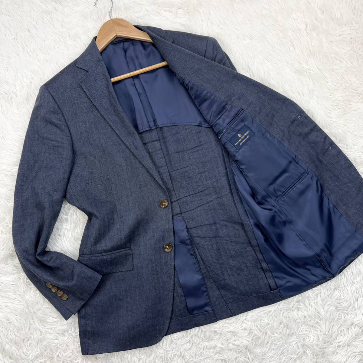 【格安，人気SALE】 D11 ブルックスブラザーズ 一流の品格 リネン 麻 テーラードジャケット FITZGERALD FIT ネイビー 37 M 背抜き 春夏 Brooks Brothers(Mサイズ)｜売買されたオークション情報、yahooの商品情報をアーカイブ Mサイズ