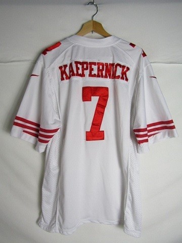 ほぼ新品 説明必読NFLxNIKE SF49ERSコリンキャパニックジャージ#7 Lサイズ NIKE ナイキ NFL サンフランシスコ 49ers コリン・キャ