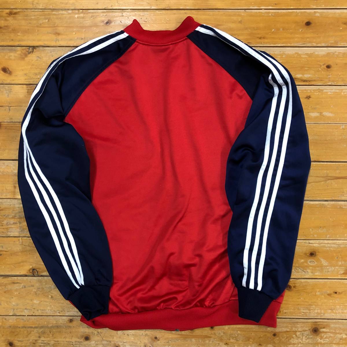 adidas アディダス ジャージ トラックジャケット☆赤×紺 表記Lサイズ 