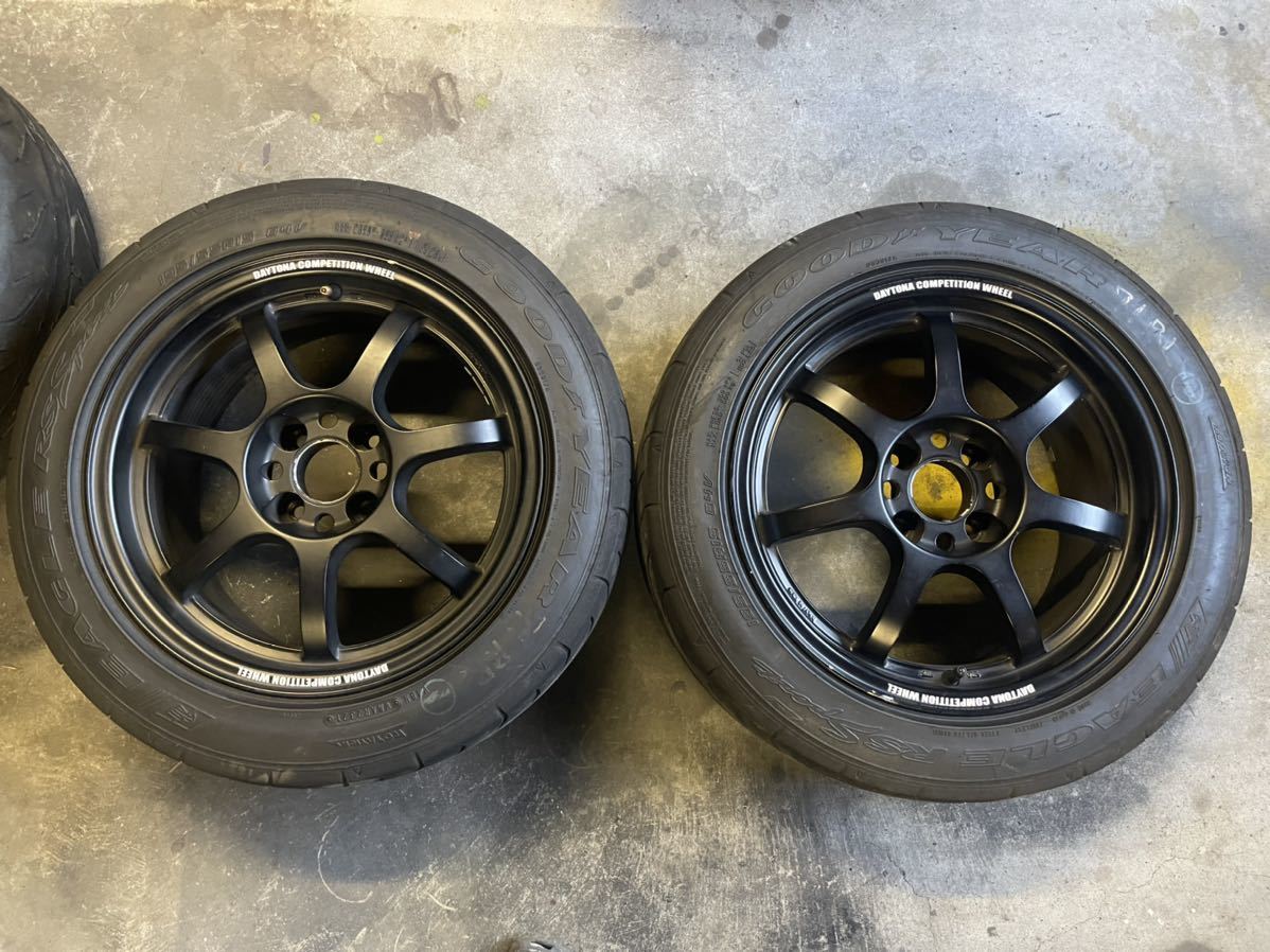 RAYS デイトナ 7j 25 15インチ 4H PCD100 2本 タイヤ付き ロードスター 