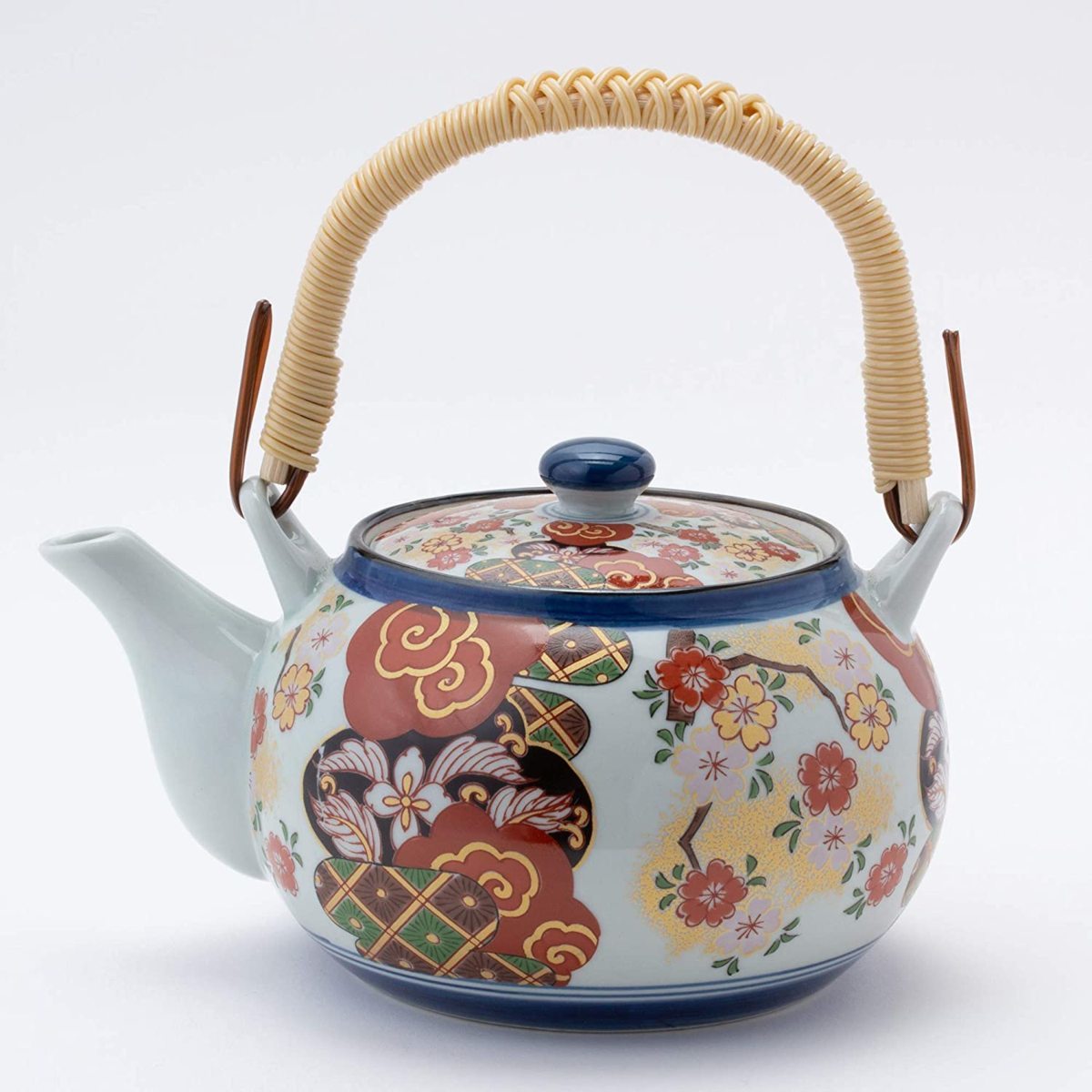 西海陶器波佐見焼 急須 土瓶 茶器 セット 600 ml 錦平安桜 化粧箱入 31784-TCS012