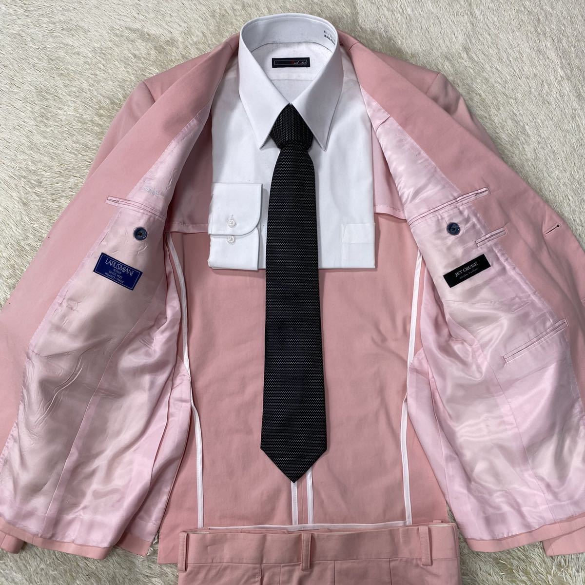 麻布テーラー セットアップ 3ピース tailor ネイビー JET スーツ