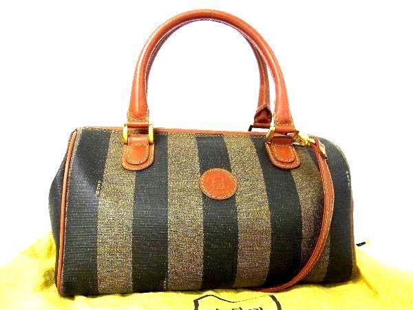  1円 FENDI フェンディ ペカン柄 PVC&times;レザー 2WAY ハンドバッグ ショルダー 斜め掛け レディース カーキ系&times;ブラウン系 Q7541fN(ショルダーバッグ)｜売買されたオークション情報、yahooの商品 かばん、バッグ