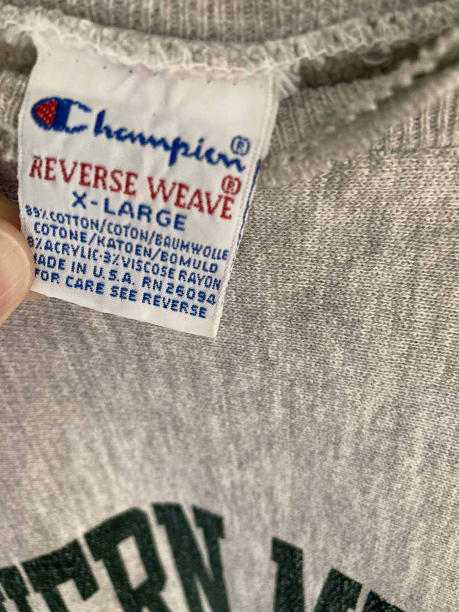 90s USA製 3連 Champion Reverse Weave sweat XL Gray チャンピオン 