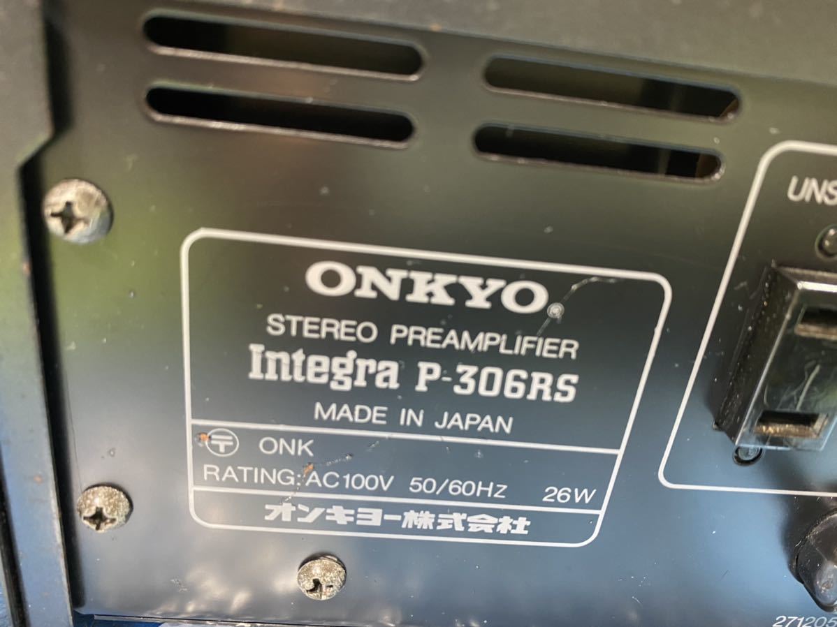 ONKYO :P-306RS プリアンプ ONKYO Integra プリアンプ P-306Rの仕様
