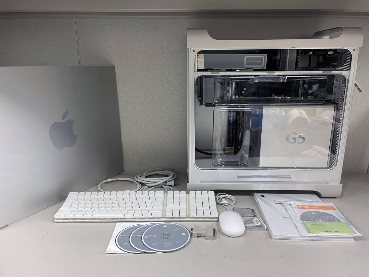美品!メモリ最大4GB、120GB SSD搭載済!PowerMacG5(late2004)モデル Power PC G5 1.8GHz 4GB/120GB SSD/SD(M9555J/A)