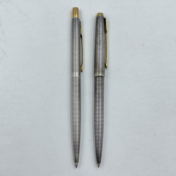 H713-U13-2036★ PARKER パーカー ノック式ボールペン2本セット STERLING SILVER スターリングシルバー ⑦