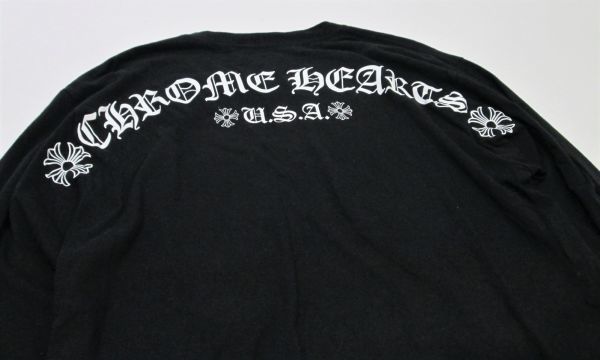 正規品 CHROME HEARTS MENS アーチロゴ プリントロングスリーブTEE 