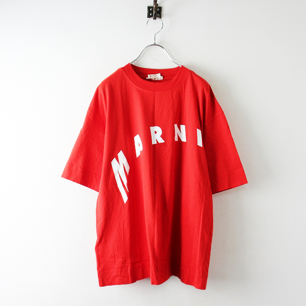 お買い得，新作 2021SS MARNI マルニ オーバーサイズ コットンジャージー マルニプリント Tシャツ 38/レッド 赤 トップス 2400012776883(半袖Tシャツ)｜売買されたオークション情報、yahooの商品情報をアーカイブ公開 女性用