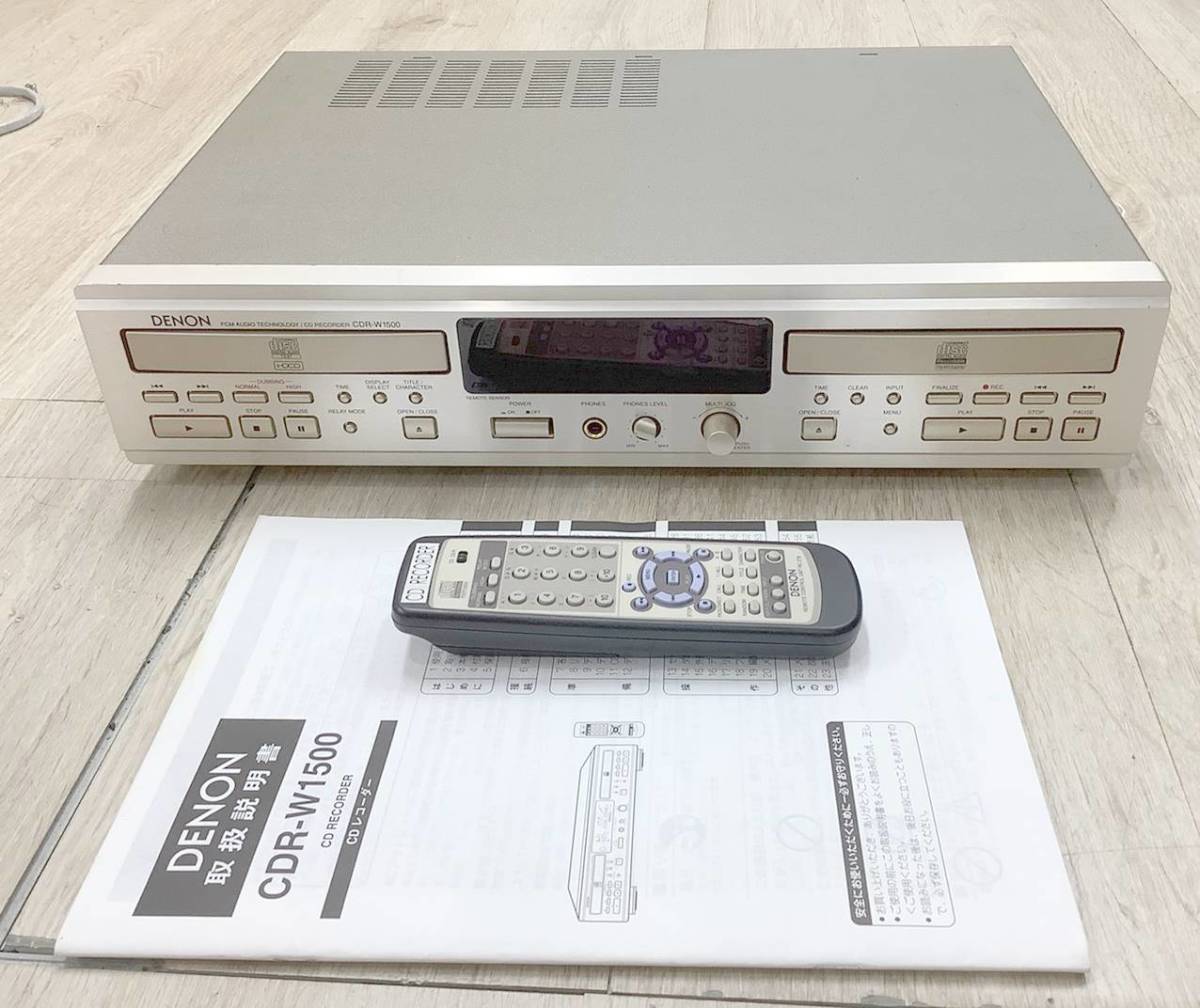 ◇レコーダー◇DENON デノン CDR-W1500 CDレコーダー CD RECORDER 3D