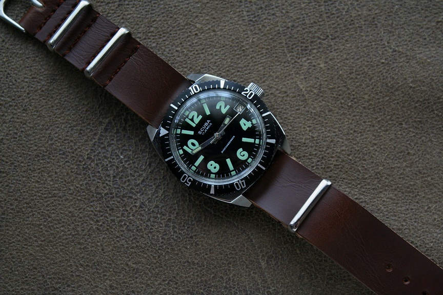 オーバーホール済】【美品】-SCUBA- France ビンテージ ダイバー 