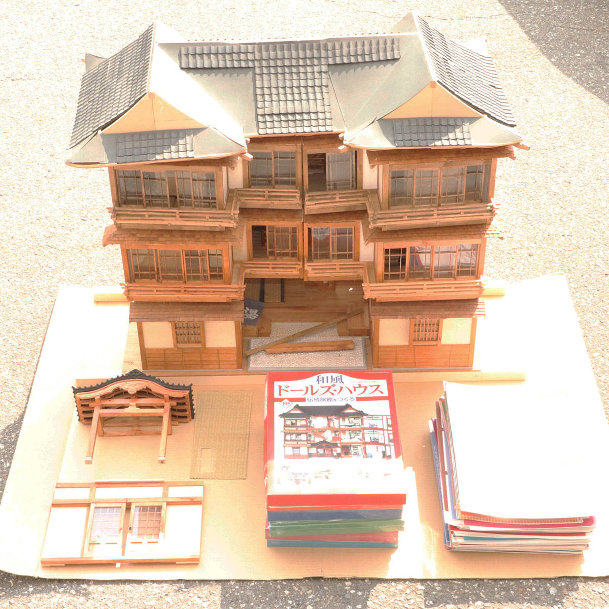 和風ドールズハウス 伝統旅館をつくる ドールハウス デアゴスティーニ ミニチュア ジャンク(ドールハウス)｜売買されたオークション情報、yahooの商品情報をアーカイブ公開 - オークファン ドールハウス