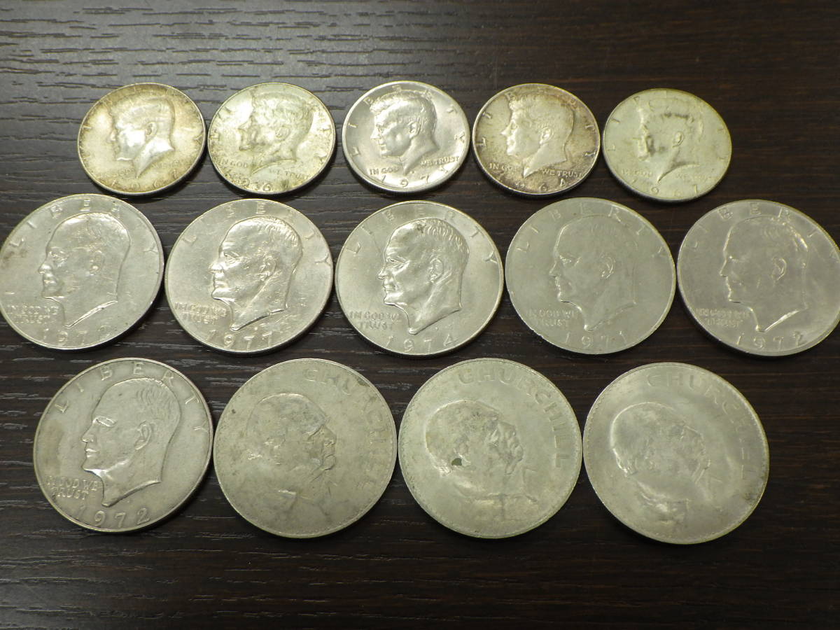 ◇◇8354A アメリカ リバティコイン ワンダラー*6枚 ハーフダラー*5枚 チャーチル
