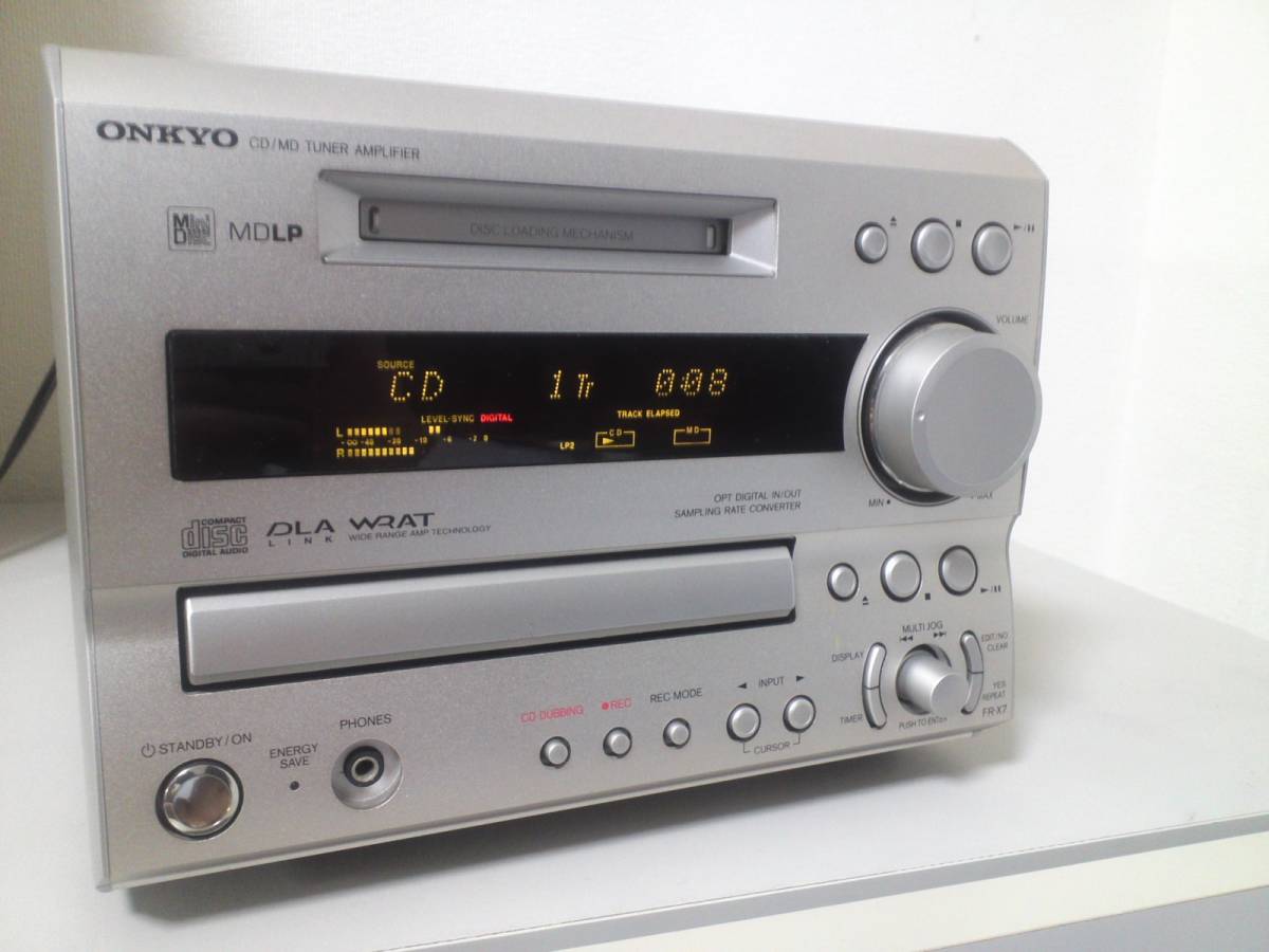 ONKYO CD MD チューナーアンプ FR-X7 PU新 動作品 ONKYO CD⁄MDチューナー