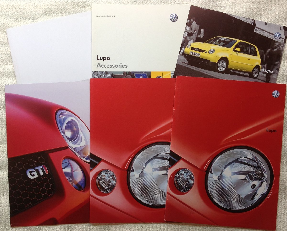 ☆[60464・旧車] VW ルポ(Lupo) 専用カタログ+純正アクセサリー等□6点  