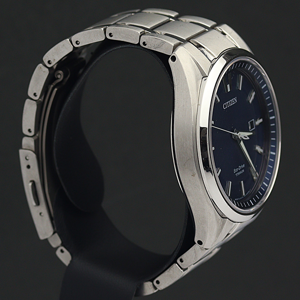 1円☆稼働☆【シチズン】エコドライブ J810-S088097 チタン ネイビー系  
