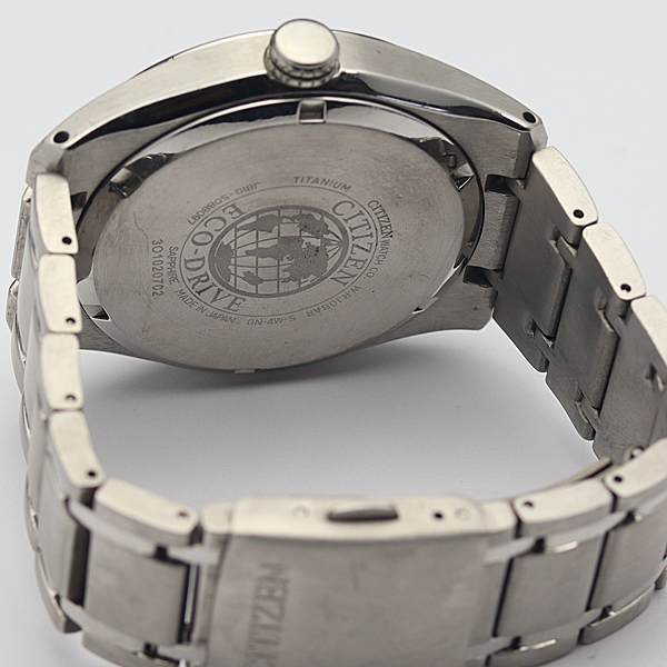 1円☆稼働☆【シチズン】エコドライブ J810-S088097 チタン ネイビー系  