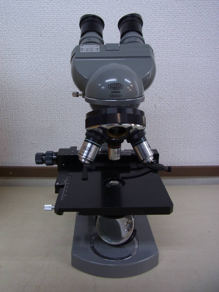 OLYMPUS オリンパス 双眼 顕微鏡 研究用生物顕微鏡 CHB 木製箱付き