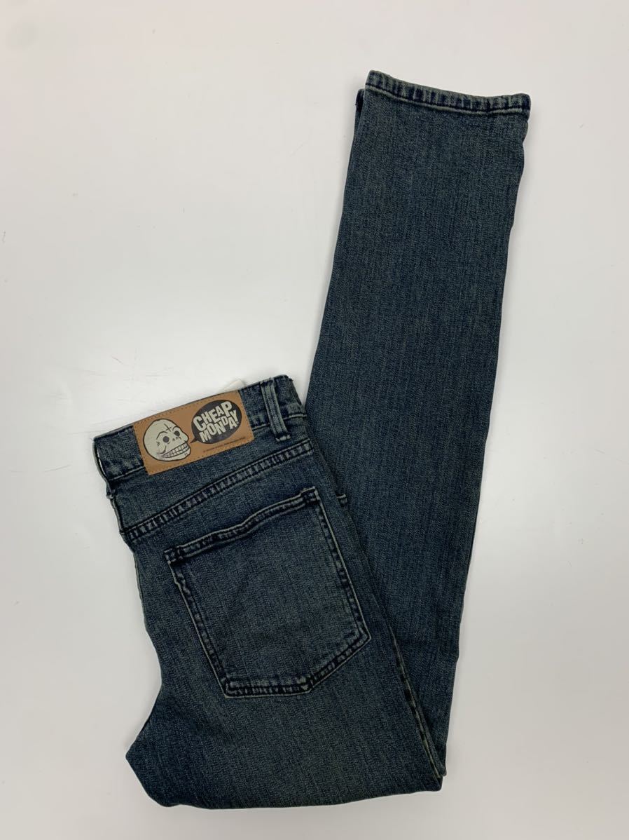 CHEAP MONDAY デニムパンツ スキニー ジーンズ ドクロ ガイコツ 中国製 