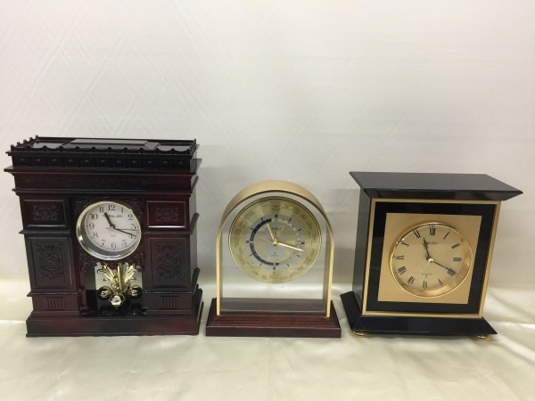 SEIKO クオーツ 世界時計 ゴールド 置時計 動作品 セイコー QZ394G
