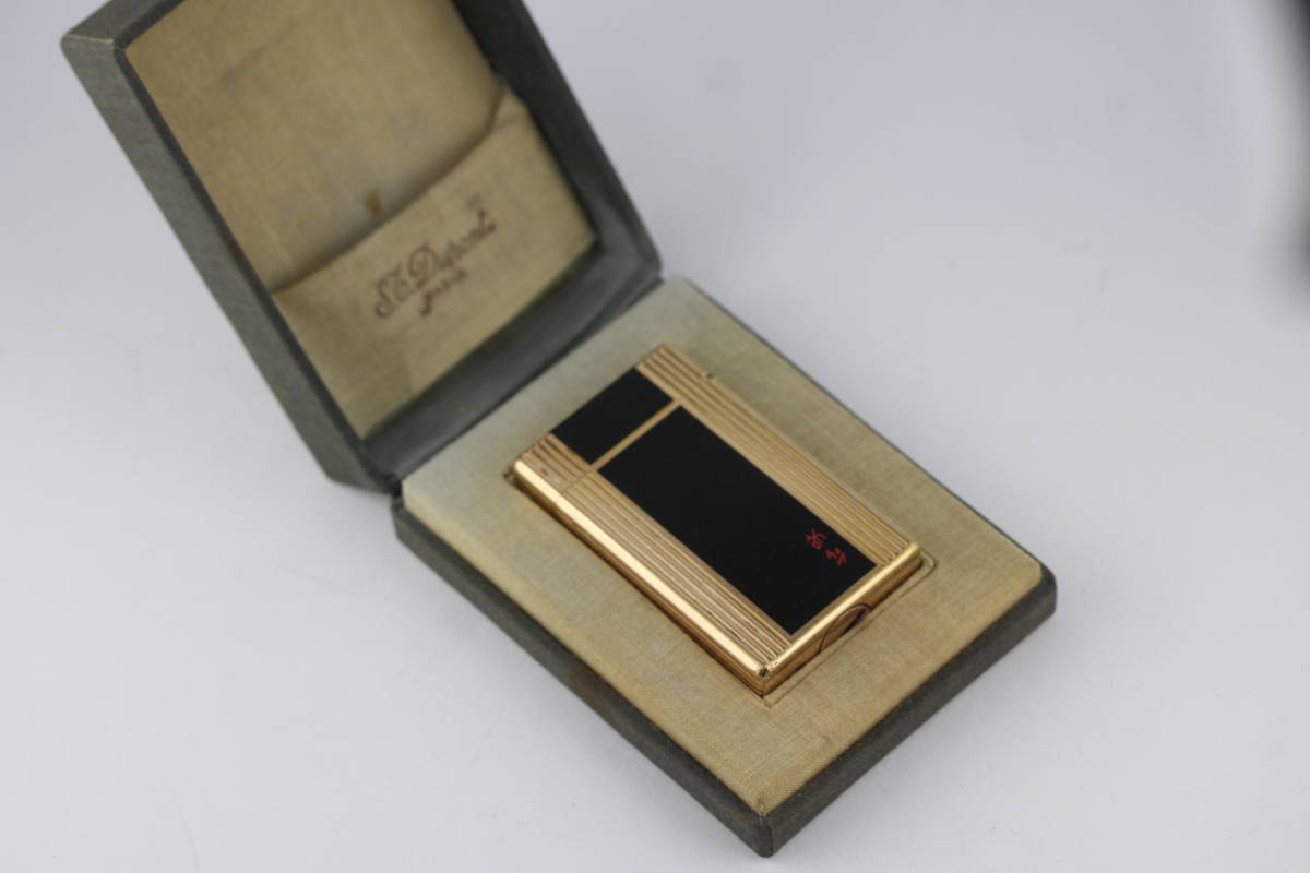 S.T Dupont デュポン ライン1 都彭 黒ラッカー 着火OK ライン1