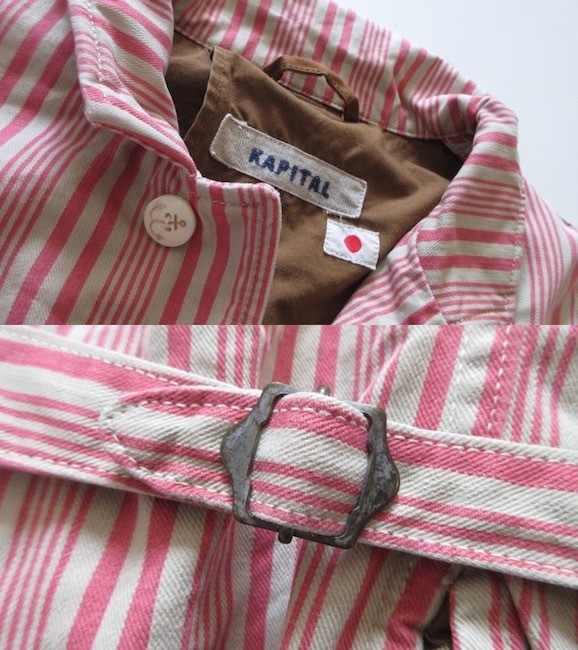 KAPITAL キャピタル】ストライプ コットン カバーオール ワーク