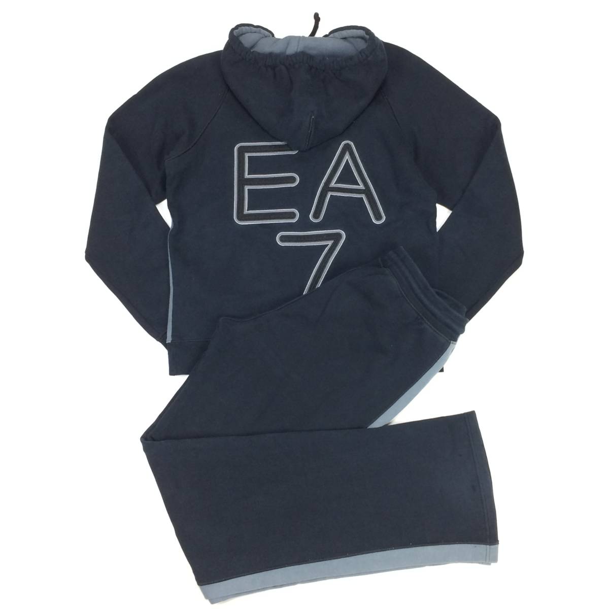 【格安，人気SALE】 1円 EMPORIO ARMANI/エンポリオ アルマーニ フード付きプルオーバー パーカー＆フラットパンツ カジュアル上下スウェット セットアップ(その他)｜売買されたオークション情報、yahooの商品情報 男性用