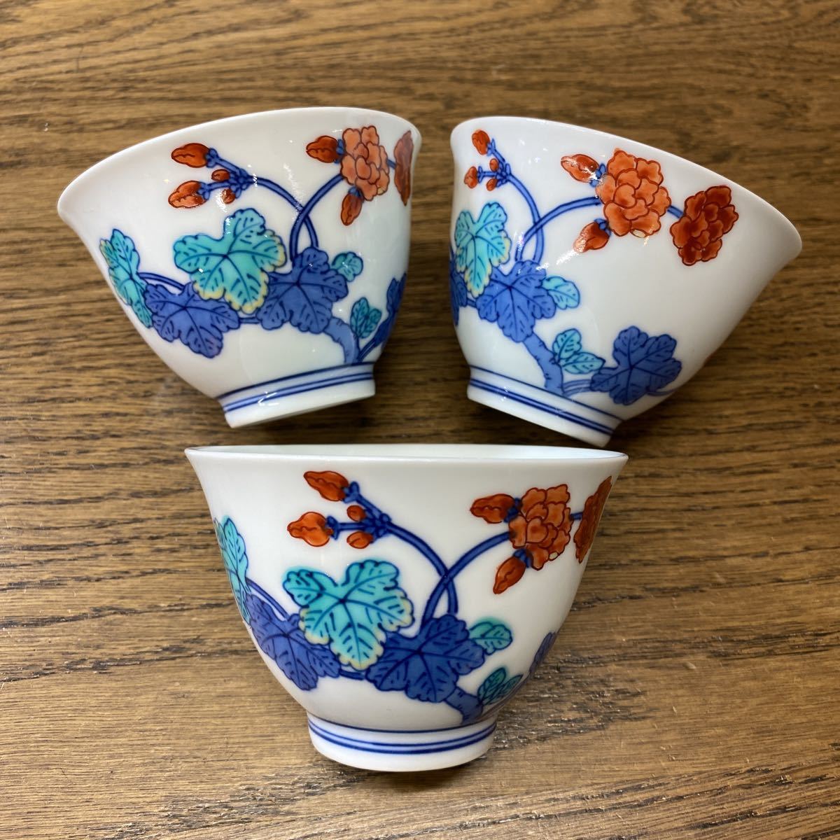 今泉今右衛門/急須/湯呑/5客/茶器セット/欠けあり【保管品】(鍋島様式 