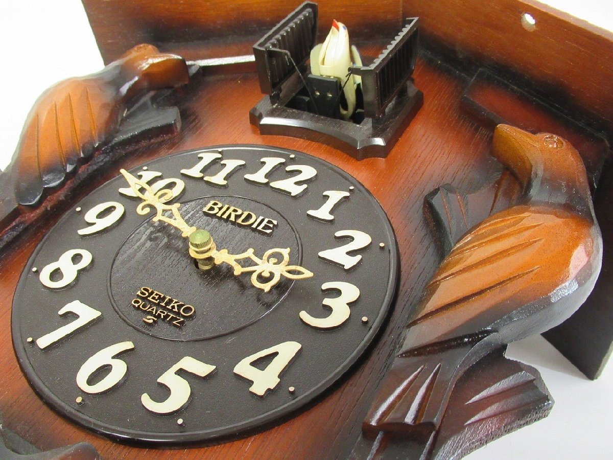 H257 SEIKO セイコー BIRDIE クォーツ 電池式 木製 鳩時計 PB311B