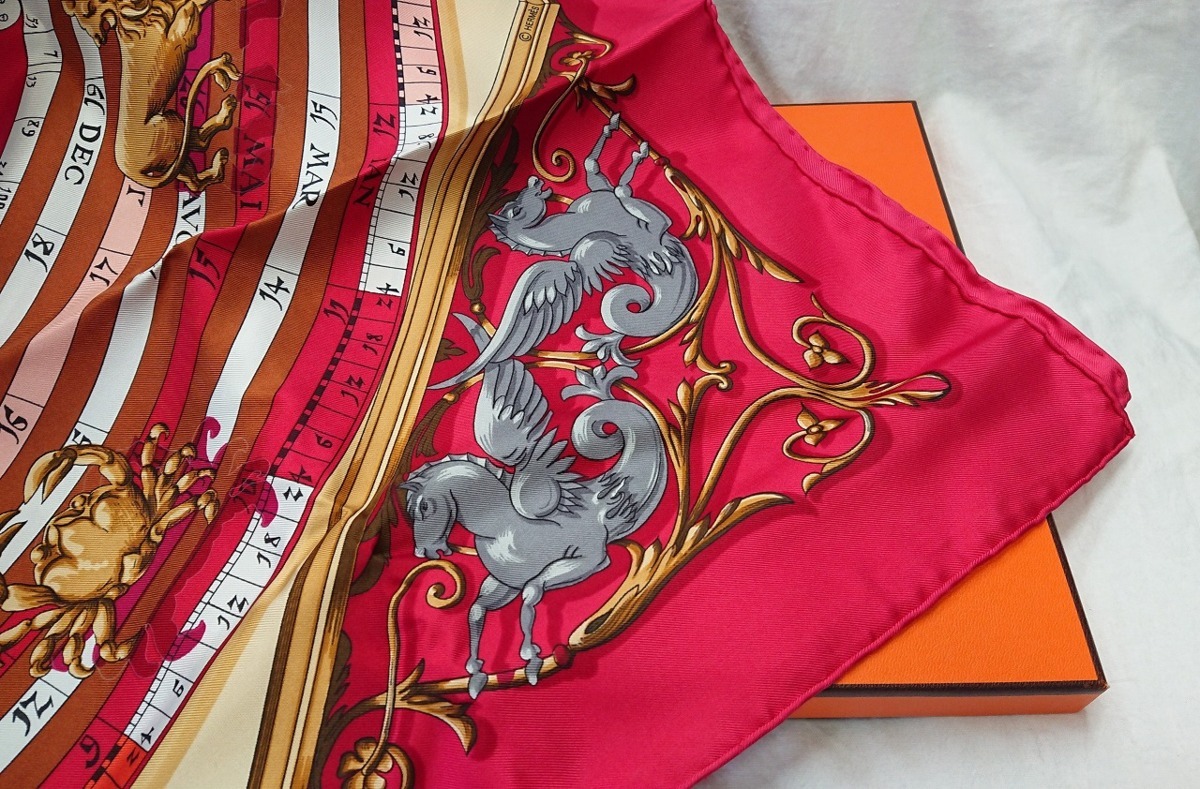 未使用【 HERMES エルメス 大判スカーフ カレ90 『dies et hore