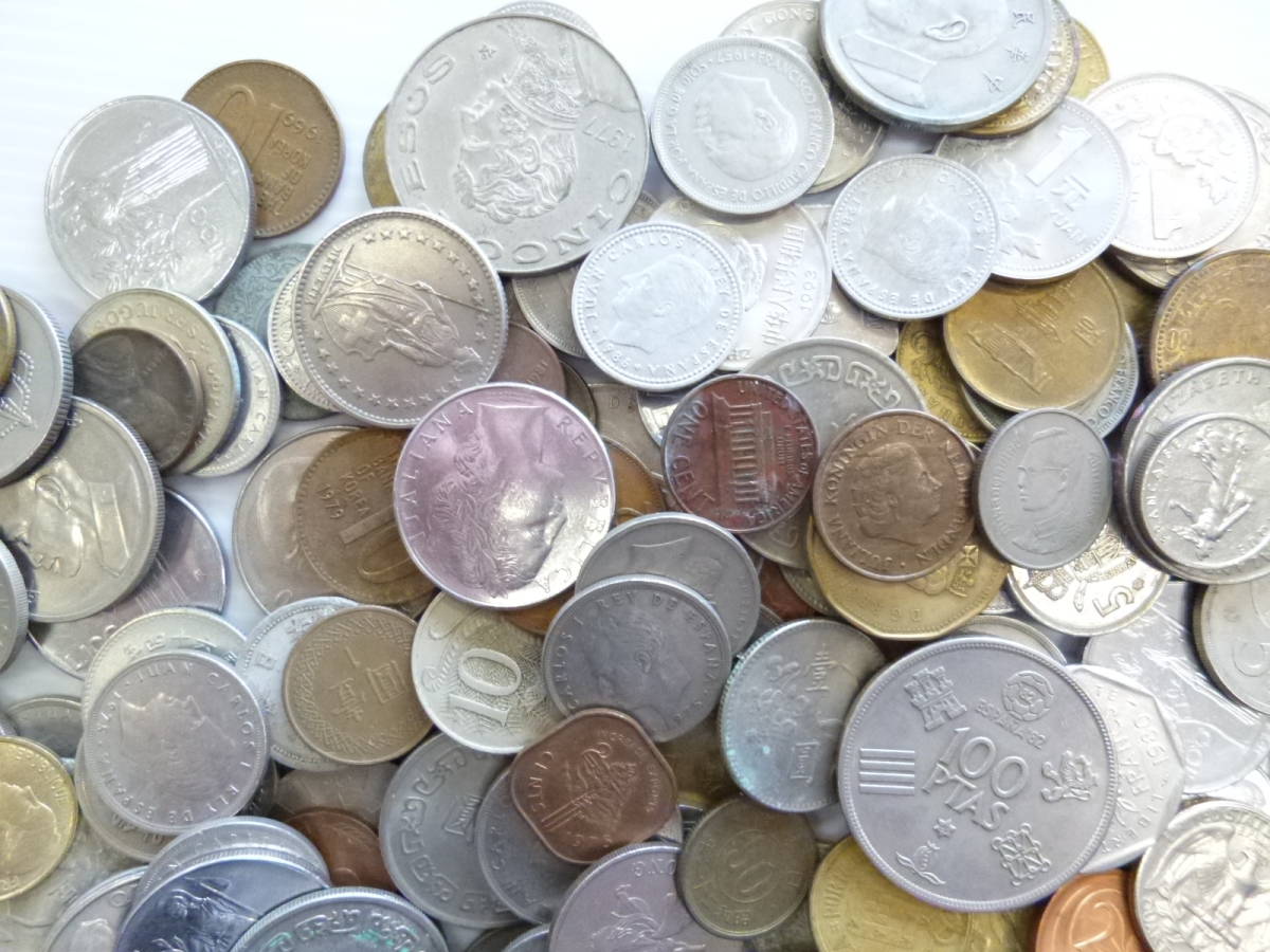 古銭 外国  海外 外貨 旧硬貨 近代貨幣 まとめ ヨーロッパ アジア 銭 約2.3kg 外国銭 海外 硬貨 古銭 貨幣 大量 まとめて セット アメリカ