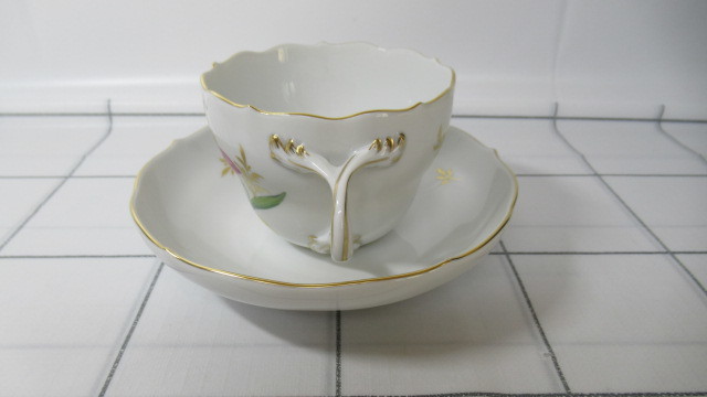 ☆彡未使用！！　No.3　Meissen　マイセン楽部 ベーシックフラワー（一つ花） カップ＆ソーサー　1客　箱付き マイセン Meissen ベーシックフラワー No.4 ベーシックフラワー（一つ花） 箱付き
