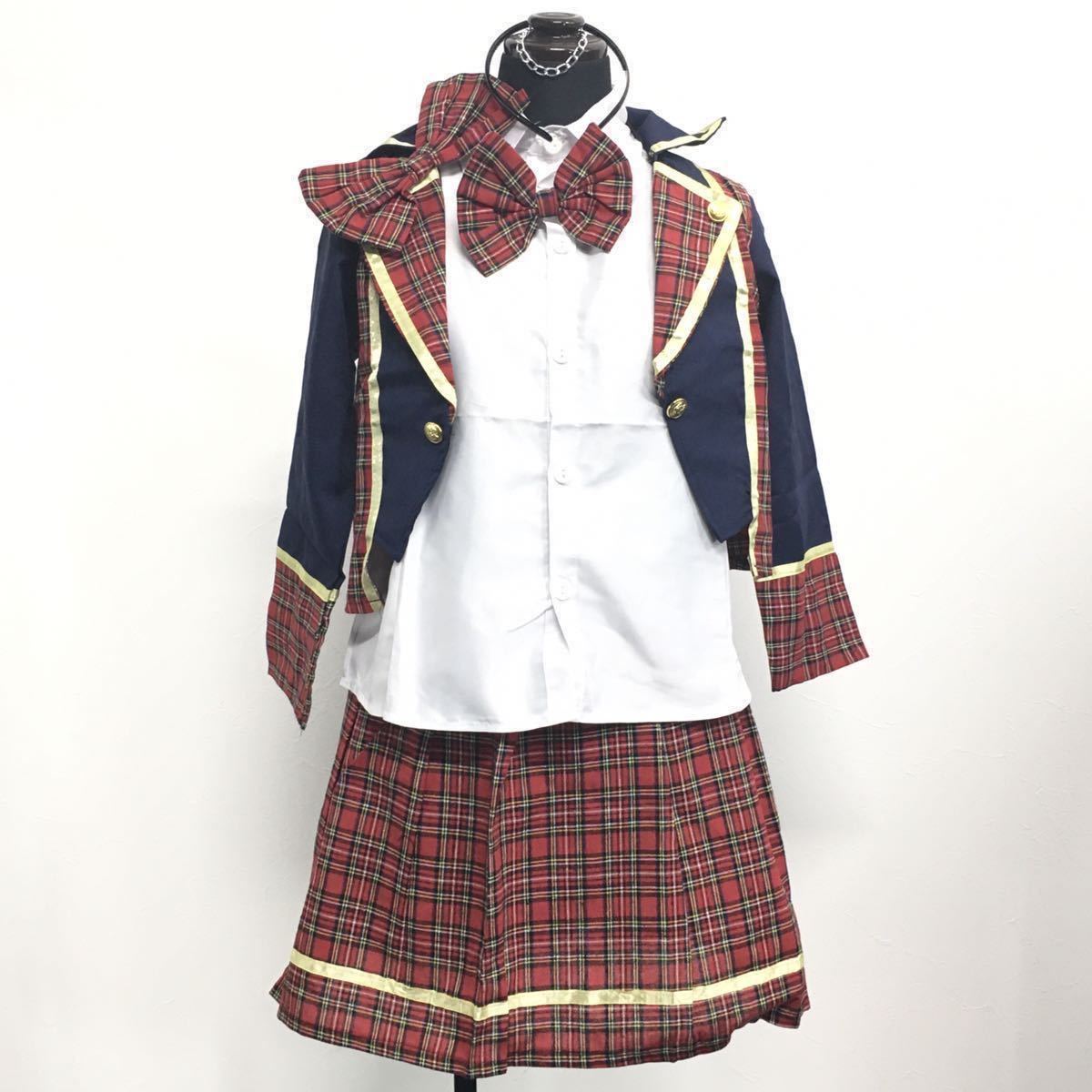 Akb48風 コスプレ衣装 セット ジャケット シャツ スカート リボン カチューシャ チェーン 制服風 アイドル衣装 その他 売買されたオークション情報 Yahooの商品情報をアーカイブ公開 オークファン Aucfan Com