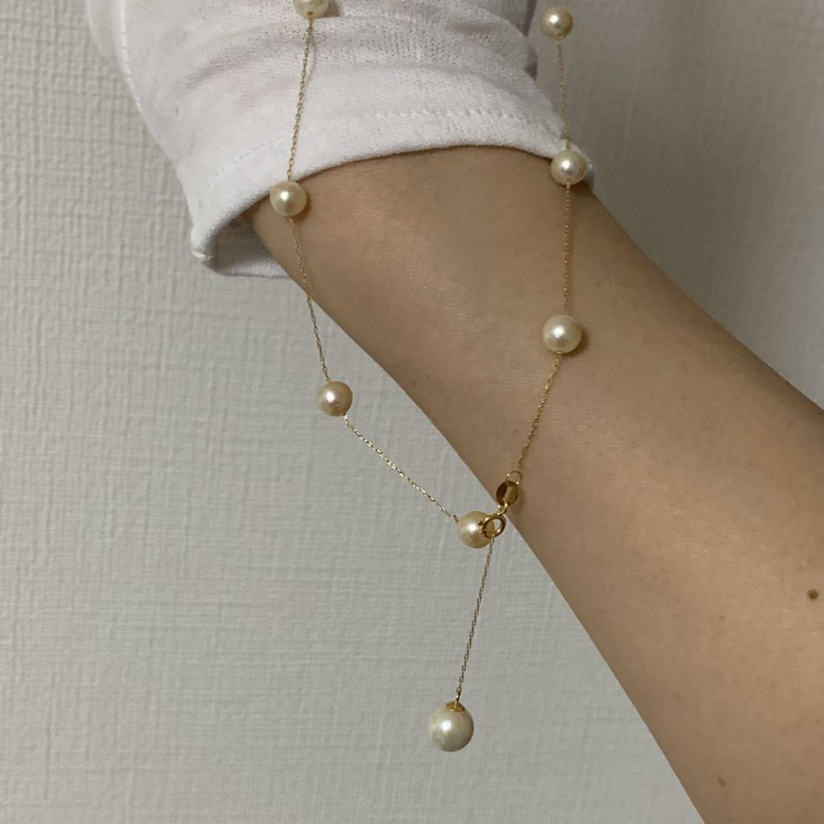 アコヤ真珠 羽黄金 2way 18k 18金 ゴールド au750 淡水パール アコヤ