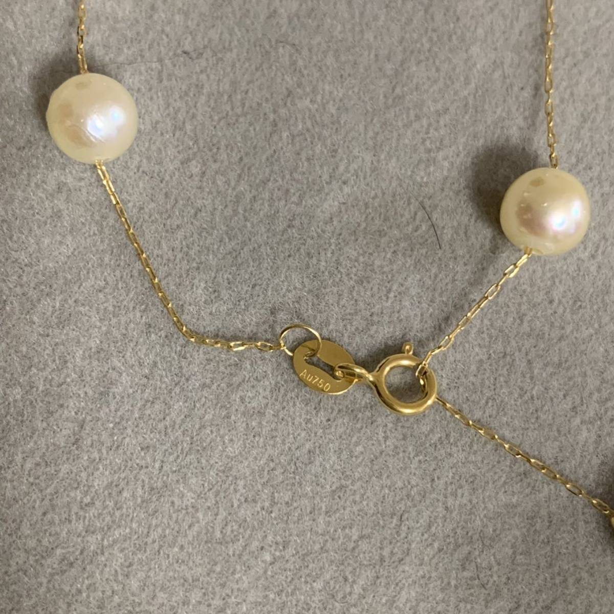 アコヤ真珠 羽黄金 2way 18k 18金 ゴールド au750 淡水パール アコヤ