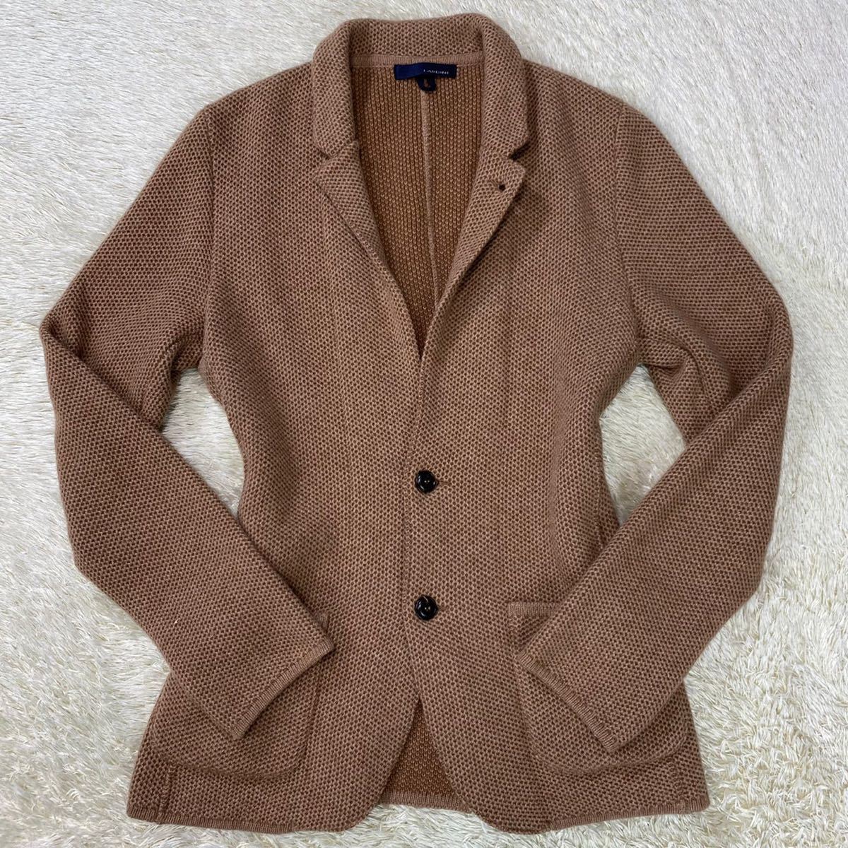 ラルディーニ【大人の品格】LARDINI テーラードジャケット ニット 