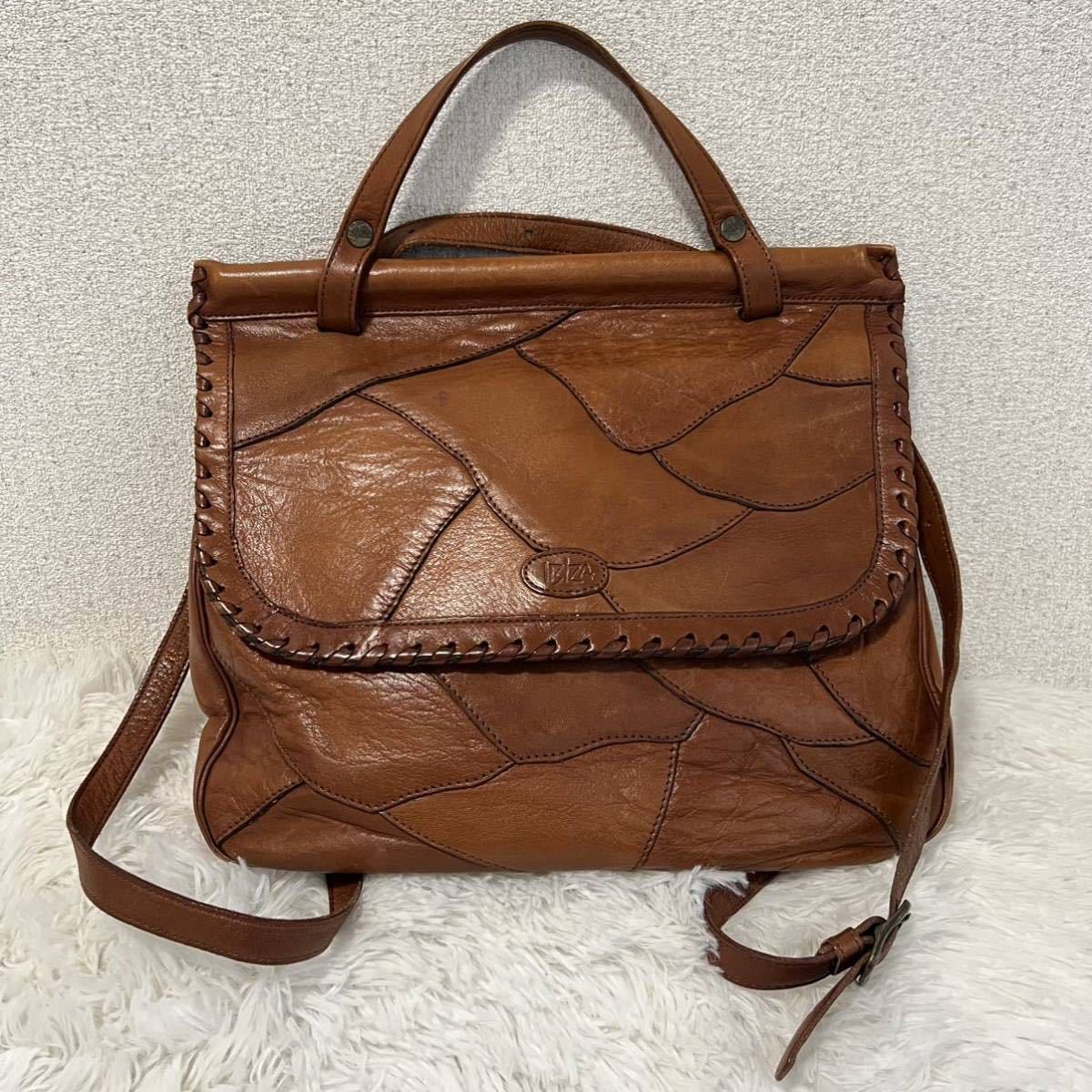 珍品・美USED】IBIZA イビザ オールレザー 本革 3WAY リュック 