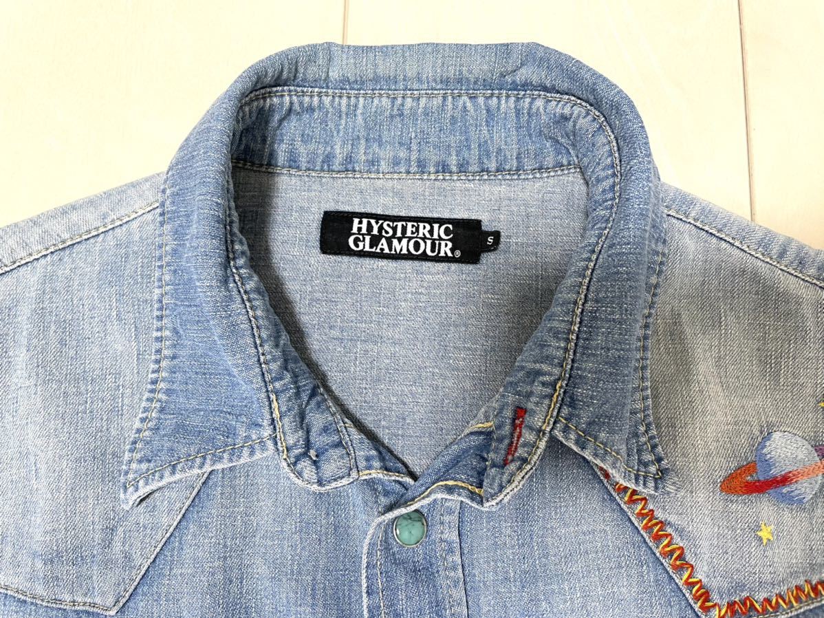 HYSTERIC GLAMOUR ヒステリックグラマー VU加工 SATURN刺繍 HYSTERIC GLAMOUR ヒステリックグラマー VU加工 SATURN刺繍