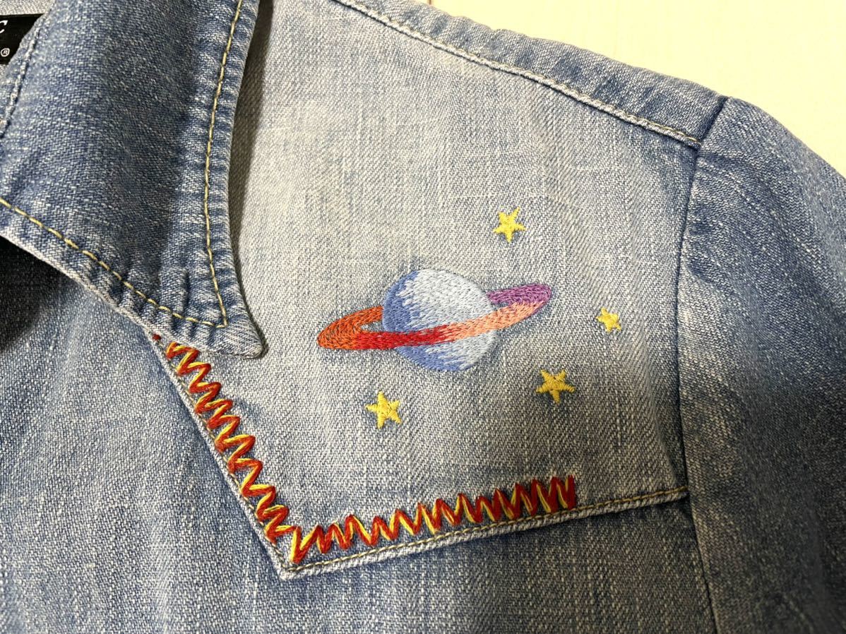 HYSTERIC GLAMOUR ヒステリックグラマー VU加工 SATURN刺繍 HYSTERIC GLAMOUR ヒステリックグラマー VU加工 SATURN刺繍