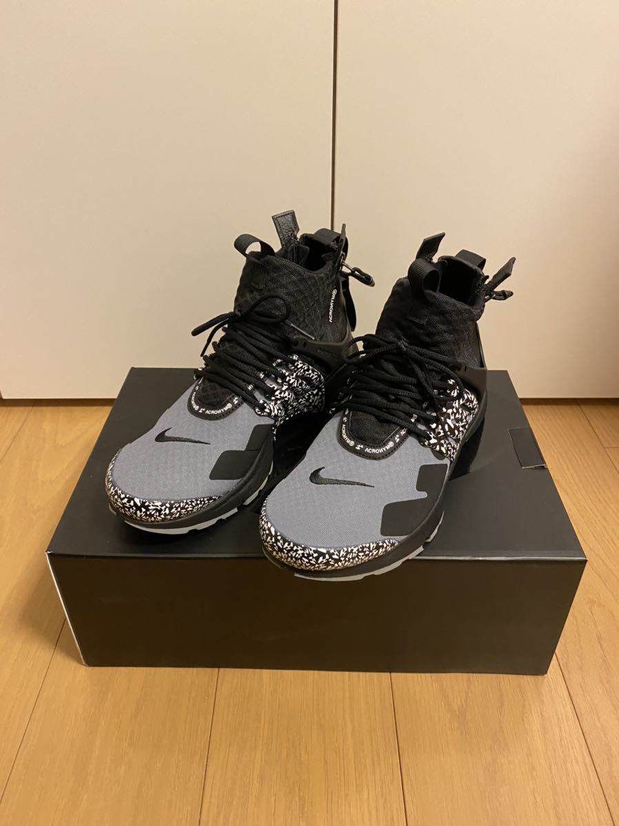 新品，100%新品 NIKE AIR PRESTO ACRONYM エア プレスト アクロニウム BK x GREY US9 27 0(27.0cm)｜売買されたオークション情報、yahooの商品情報をアーカイブ公開 - オークファン 27.0cm