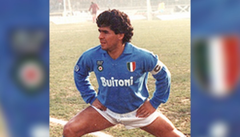ディエゴ マラドーナ ナポリ セリエ A 1986-87 選手支給 直筆サイン