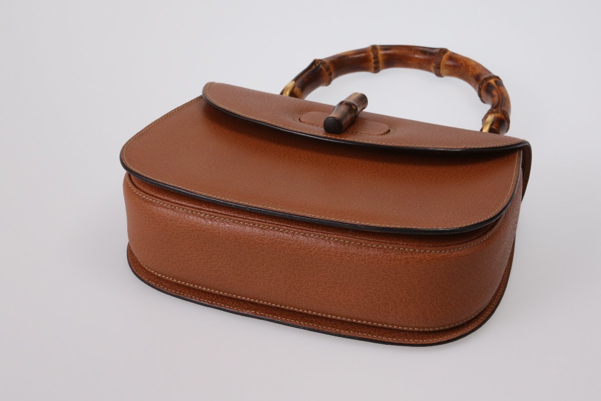 中古品 USED ABランク グッチ ヴィンテージ 2WAY バンブーハンドバッグ 