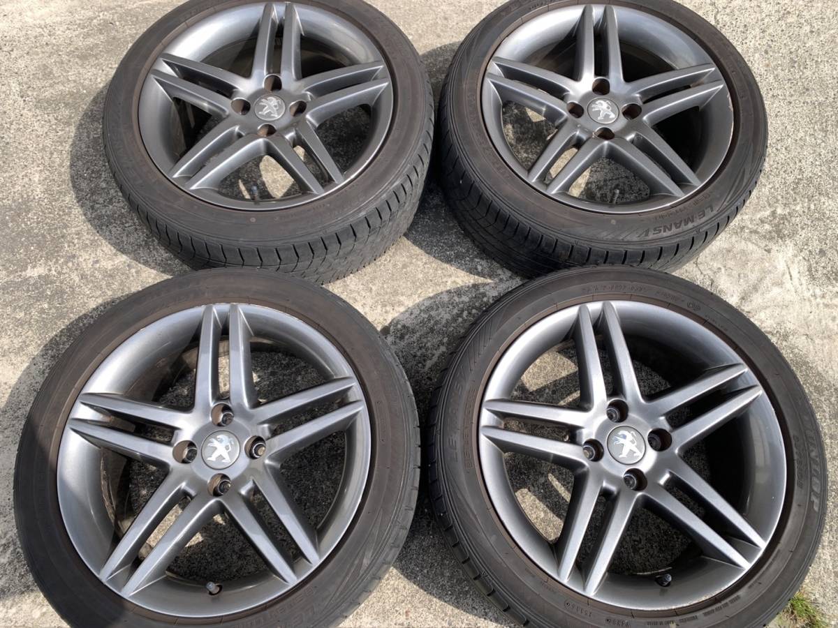 プジョー 308SW 純正ホイール 4本中古 7.5J-17 225/45R17 PCD108 4穴 