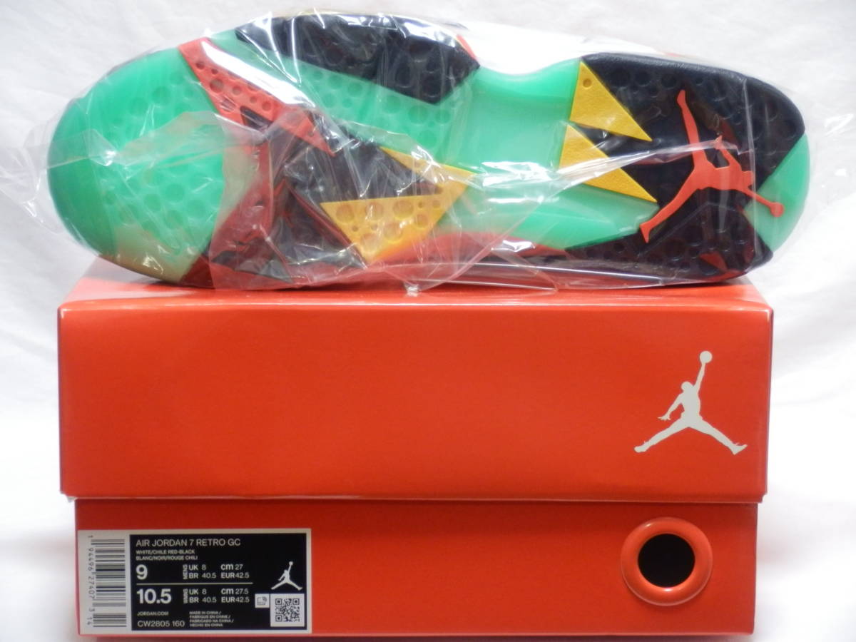 2020年製 AIR JORDAN 7 RETRO GC GREATER CHINA 白/黒/赤/金 US9 新品 