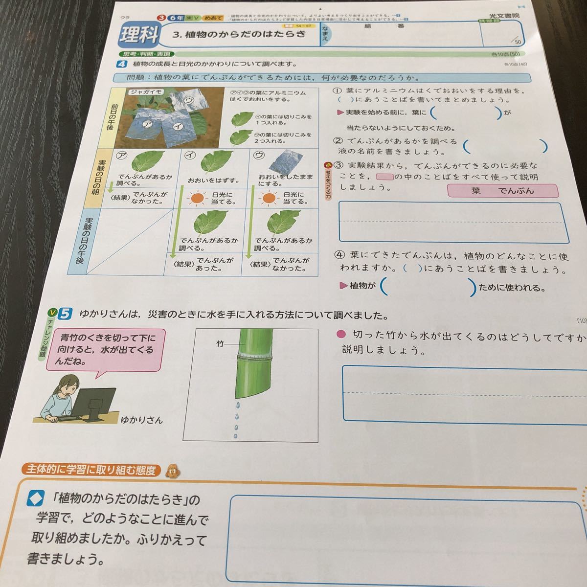 ス96 非売品 基礎基本と活用力理科V 6年生 学習 問題集 ドリル 小学 