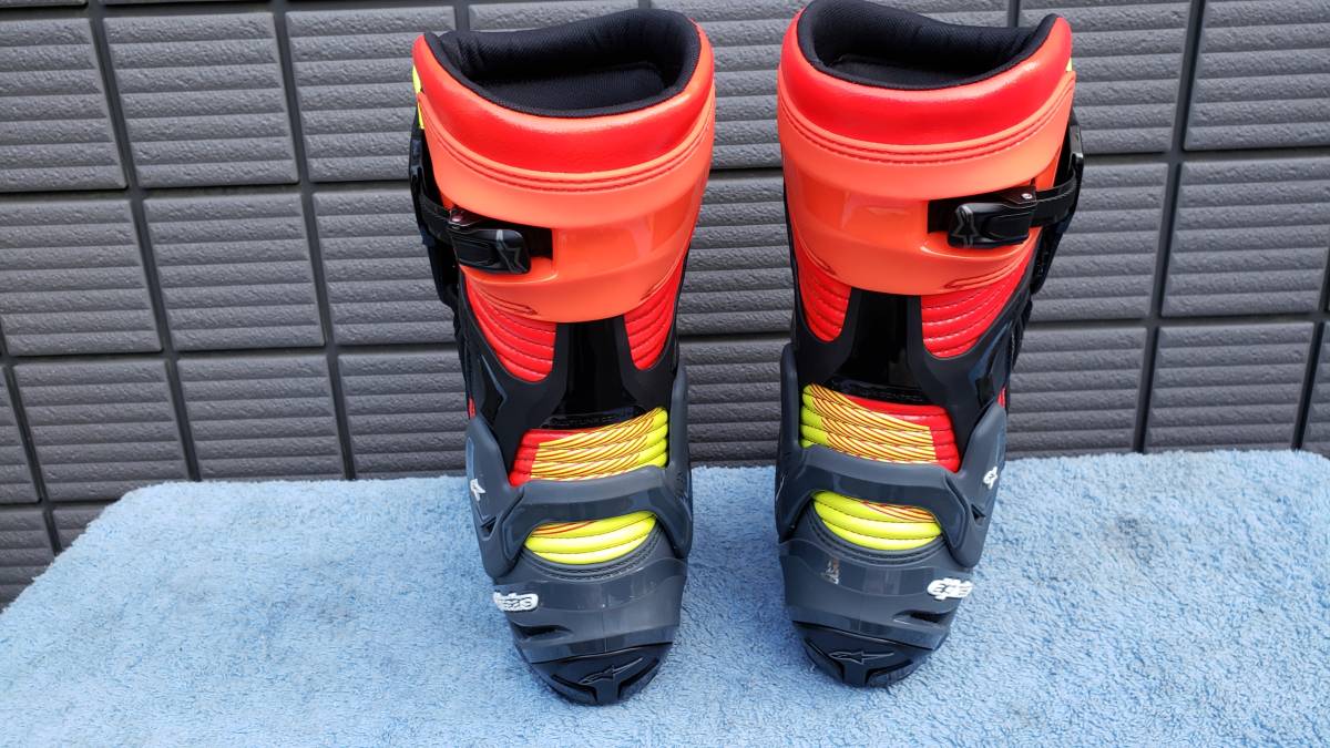 Alpinestars Smx Plus V2 Boots Grey Red Yellow アルパインスターズ 