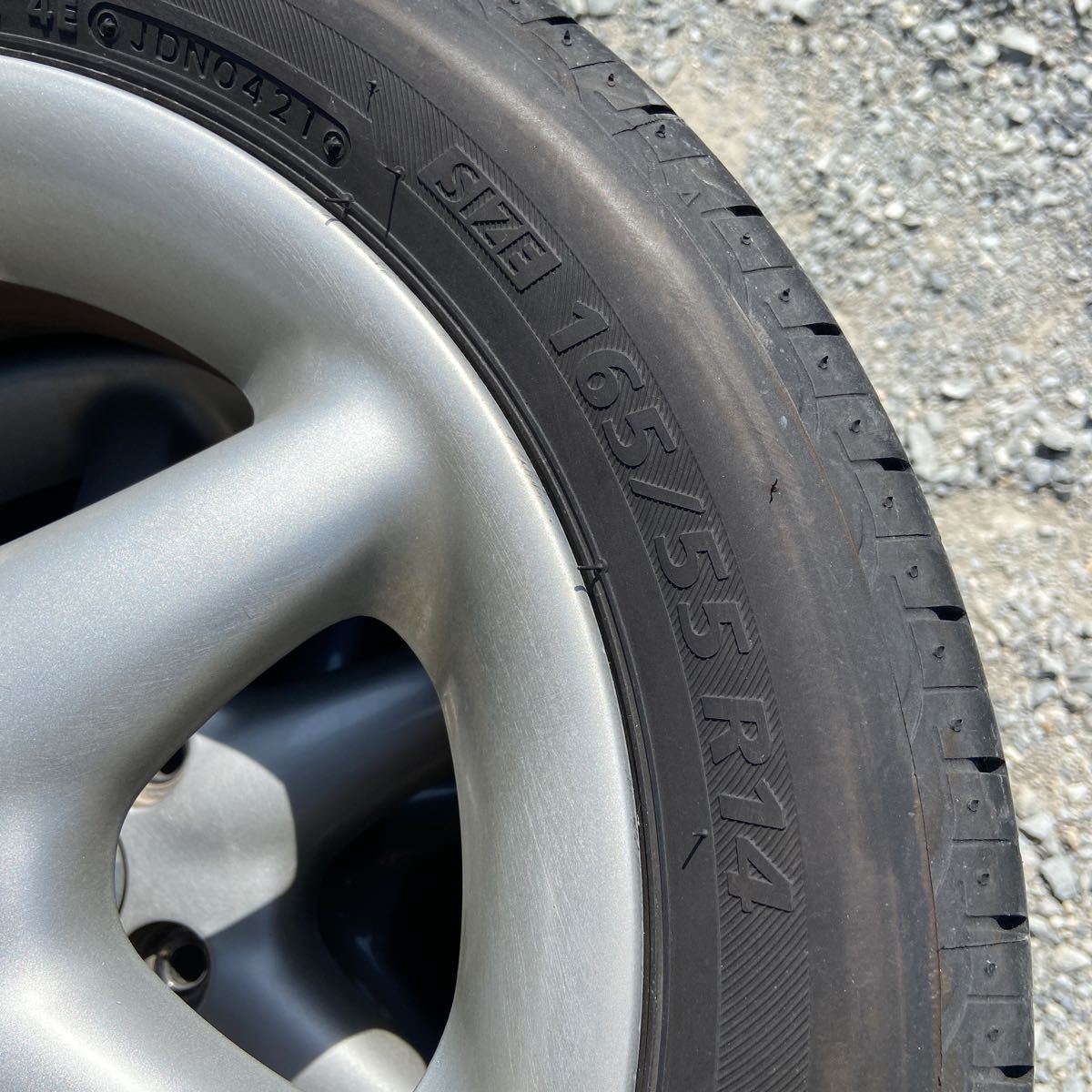 アルトラパンSS HE21S 純正アルミホイール 4本セット 165/55R14