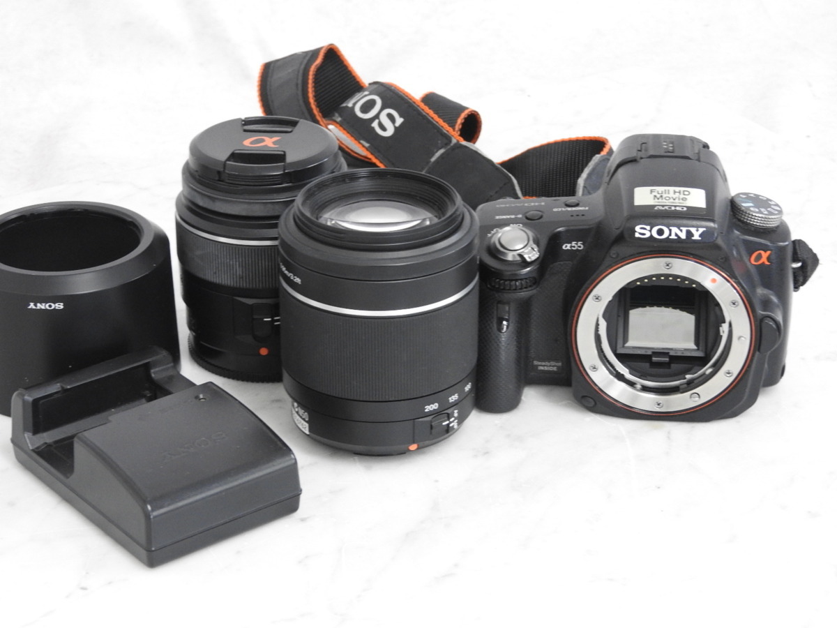 ☆ SONY α55 SLT-A55V レンズ/DT 3.5-5.6 18-55㎜ SAM + DT 4-