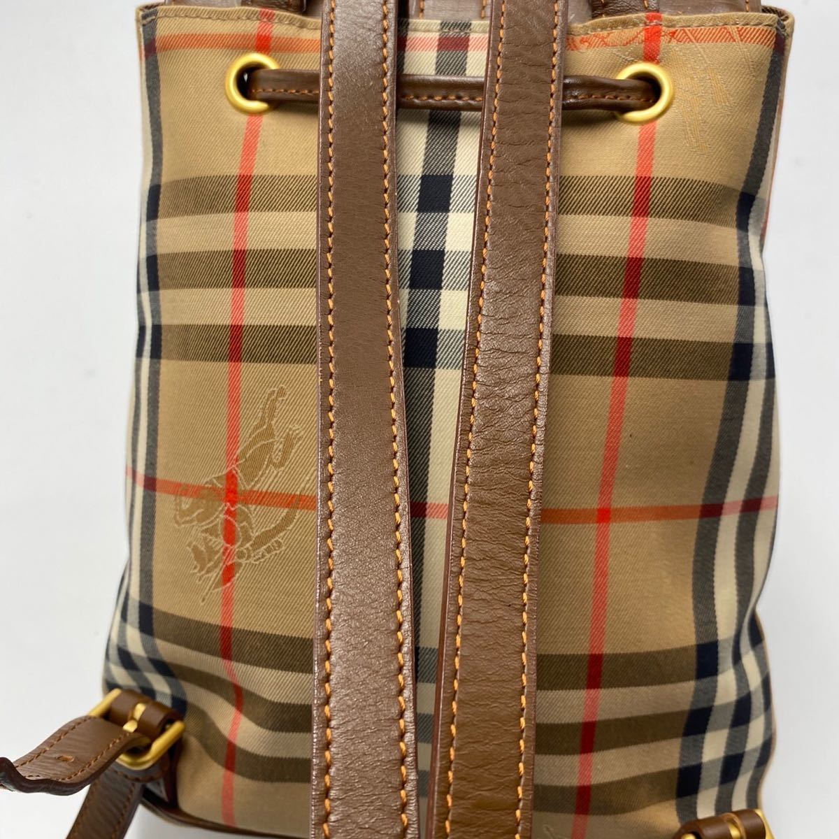 1円《極美品》 BURBERRY リュック ノバチェック シャドーホース ロゴ 