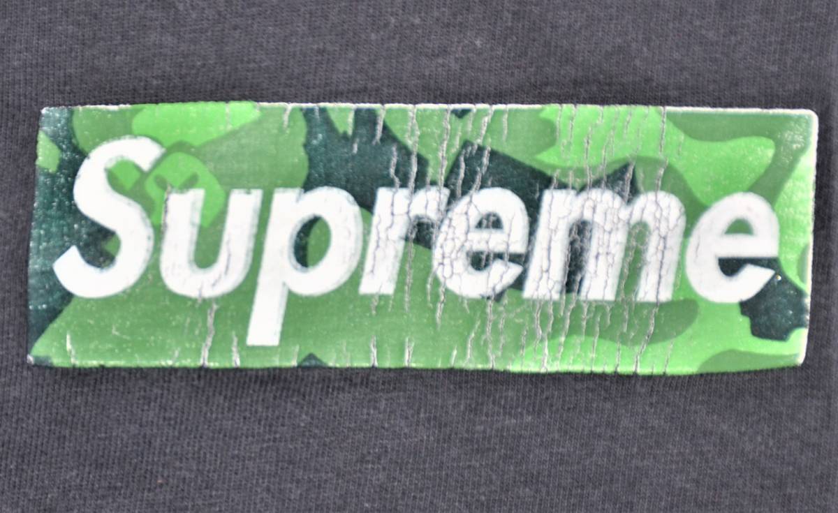 シュプリーム×エイプ Supreme×APE】カモBOXロゴ Tシャツ 黒 USA製(L 